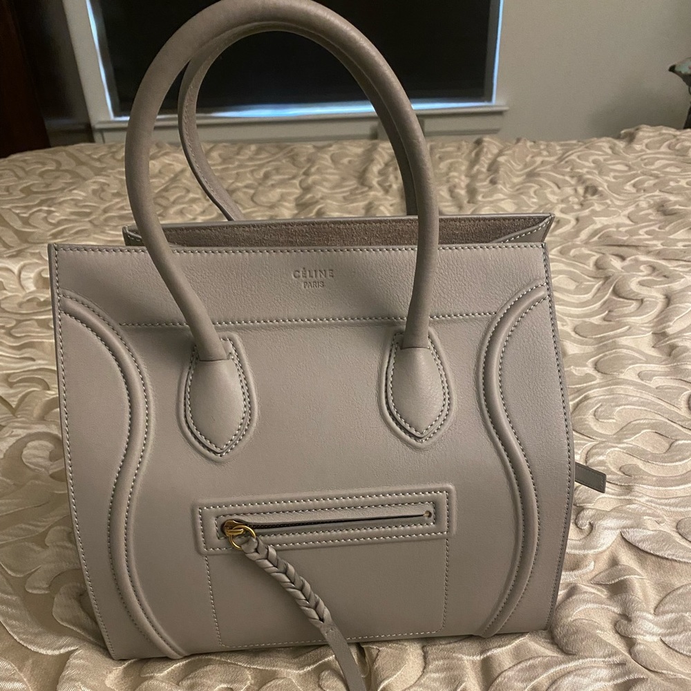 Celine Micro Luggage Bag in Souris
